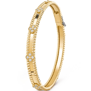 Lắc tay Van Cleef & Arpels Perlée Sweet Clovers Bracelet Yellow Gold Diamond VCARPJN000