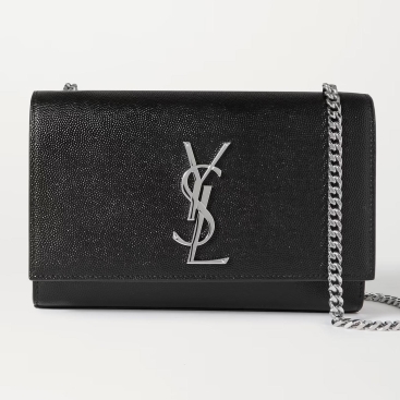 Túi đeo vai YSL Saint Laurent Kate Small Textured Leather Shoulder Bag In Black