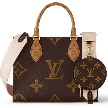 Túi Tote nữ LV Louis Vuitton OnTheGo PM Tote Bag Monogram Reverse Coated Canvas