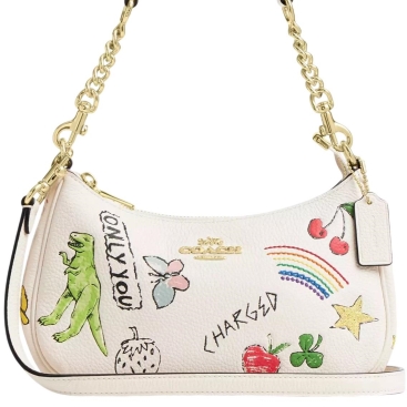 Túi đeo vai Coach Teri Shoulder Bag Sketch Print Chalk Multi CAK17