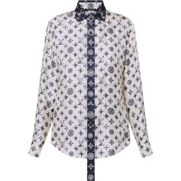 Áo sơ mi lụa LV Louis Vuitton Monogram Silk Shirt