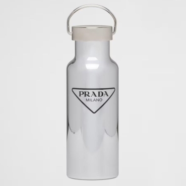 Bình nước giữ nhiệt Prada Stainless Steel Silver Insulated Water Bottle 500 ml
