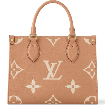 Túi Louis Vuitton OnTheGo PM Arizona Crème Bicolour Monogram Empreinte Leather