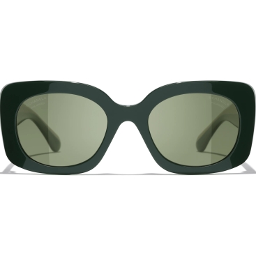 Kính mát Chanel Square Sunglasses Dark Green 5563