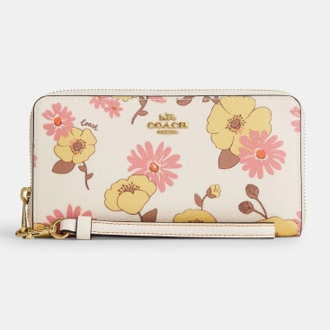 Ví nữ dài Coach Long Zip Around Wallet With Floral Cluster Print CI798
