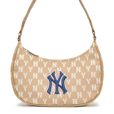 Túi MLB Monogram Hobo Bag New York Yankees D.Beige