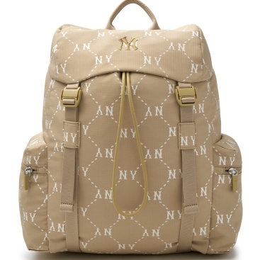 Balo MLB Diamond Monogram Sportive Backpack New York Yankees Beige 3ABKM035N-50BGD