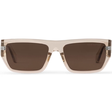 Mắt kính LV Louis Vuitton Flower Low Square Sunglasses Crystal Brown