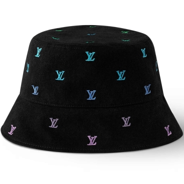 Nón LV Blason Shading Denim Reversible Bucket Hat