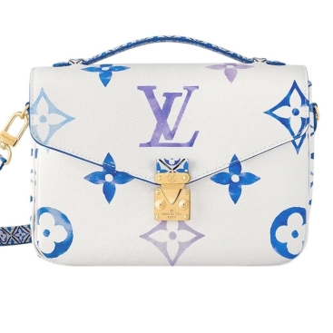 Túi Louis Vuitton White Monogram Giant By The Pool Pochette Metis Blue