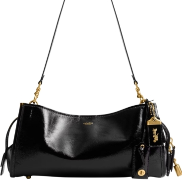 Túi xách nữ Coach Rogue Bag 34 Glazed Leather Black CCX20