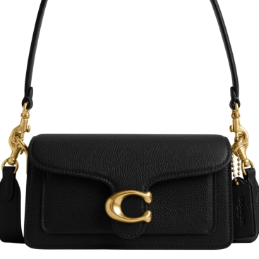 Túi Coach Polished Pebble Leather Tabby Shoulder Bag 20 Refresh Black CY201 