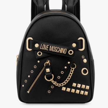 Ba lô nữ Moschino Starry Night Backpack in Black