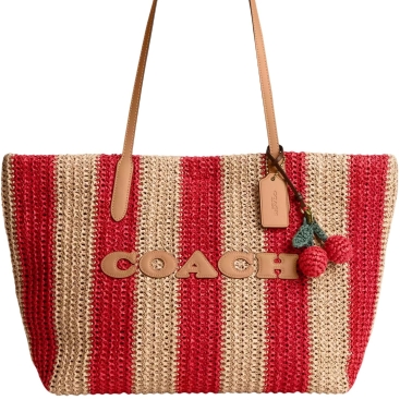 Túi Coach City Tote Bag With Stripes And Charm CER30