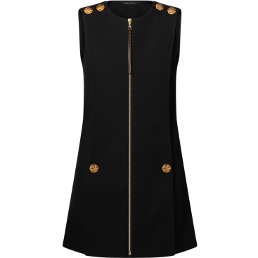 Đầm LV Louis Vuitton Button Detail Apron Dress