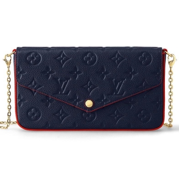 Túi xách nữ LV Louis Vuitton Félicie Pochette Marine Rouge Monogram Empreinte Leather Wallets and Small Leather Goods M64099