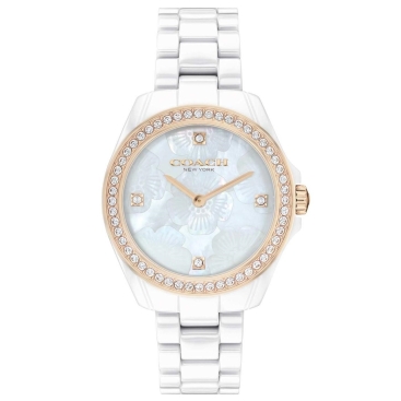 Đồng hồ nữ Coach Womens Preston Mother of Pearl Dial Stainless Steel Analogue Watch