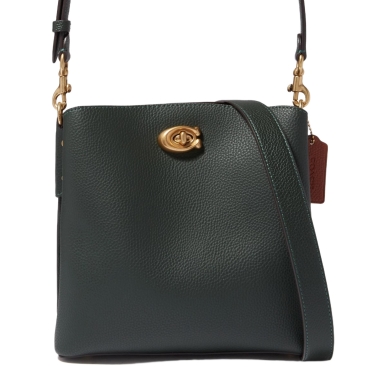 Túi đeo vai Coach Willow Bucket Bag In Colorblock Amazon Green Multi C3766