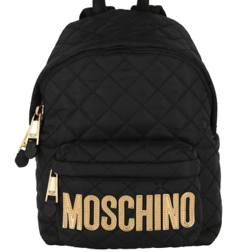 Ba lô Moschino Logo Quilted Backpack Black