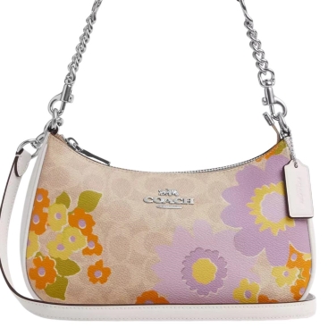 Túi Coach Teri Shoulder Bag In Signature Canvas With Floral Print CBG73