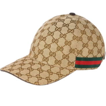 Nón Gucci GG Canvas Baseball Hat With Web Beige