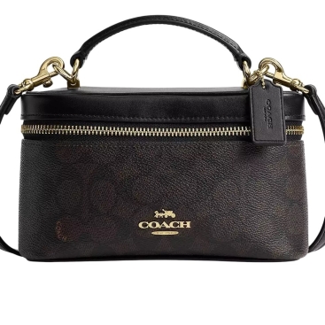 Túi Coach Rainer Crossbody Bag 18 In Signature Canvas Walnut Black CEO23