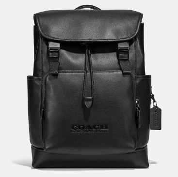 Balo Nam Coach League Flap Refined Calf Leather Backpack C2284