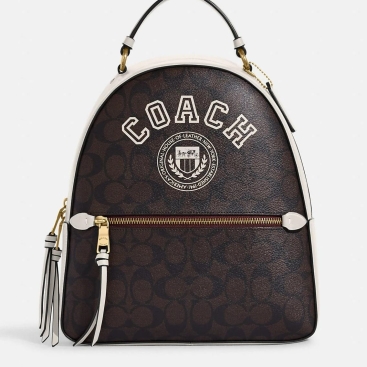 Balo nữ Coach Jordyn Backpack In Signature Canvas With Varsity Motif