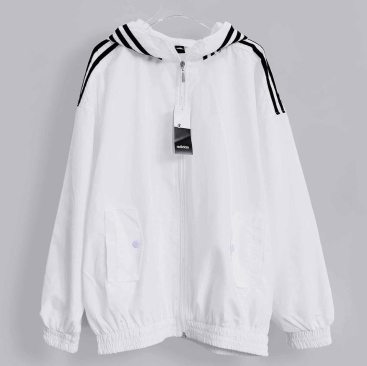 Áo khoác Adidas White Originals 3 Stripes Woven Windbreaker Jacket màu trắng
