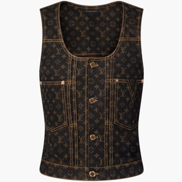 Áo LV nữ Louis Vuitton Monogram Denim Button