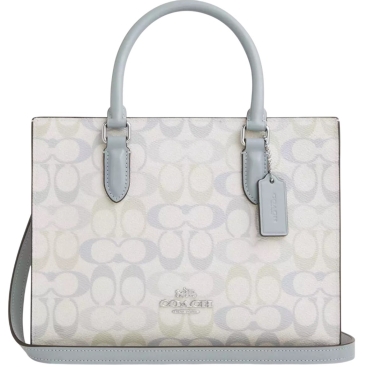 Túi Coach Maggie Small Tote Bag In Signature Canvas Blue CDZ08