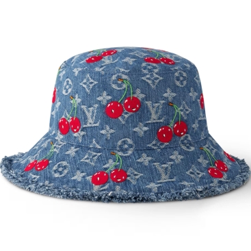 Nón Louis Vuitton Cherry LV x TM Denim Cerise Bucket Hat