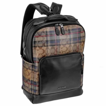 Balo nam Graham Backpack In Sidnature Canvas With Plaid Print