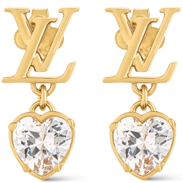 Bông tai LV Iconic Heart Earrings LV Initials and Heart Charms