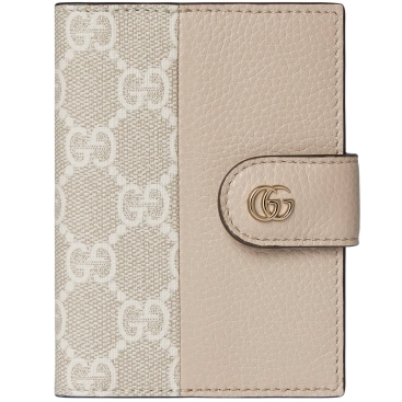 Ví Gucci Bi-colour GG Marmont Card Case Light Pink Leather