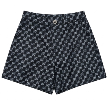 Quần short nữ quần vải họa tiết hãng Gucci
