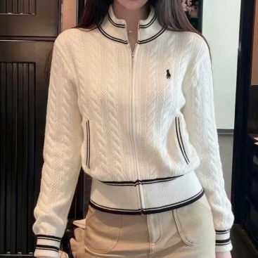 Áo len nữ tay dài cổ cao Polo