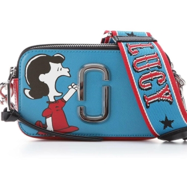 Túi xách nữ Marc Jacobs Blue Red Peanuts Edition Lucy Snapshot Shoulder Bag