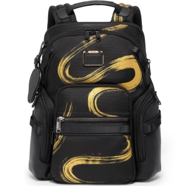 Balo Tumi Navigation Backpack Gold Brush Strokes