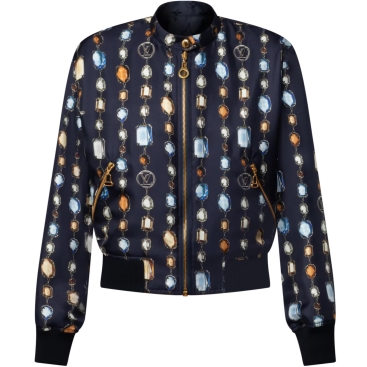 Áo khoác hai mặt LV Reversible Necklace Bomber Jacket