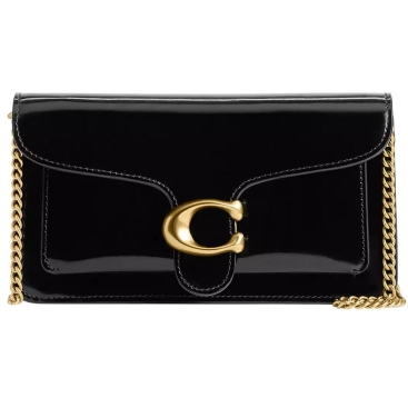 Túi Coach Tabby Chain Clutch Spazzolato Leather Black CW554