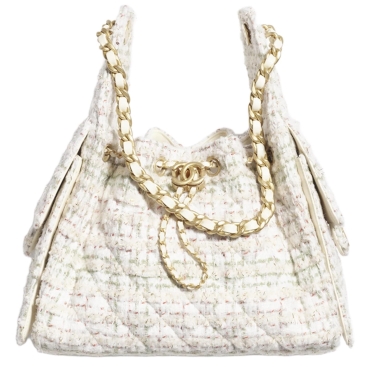 Túi xách Chanel 25 Small Handbag Wool Tweed Ecru Khaki