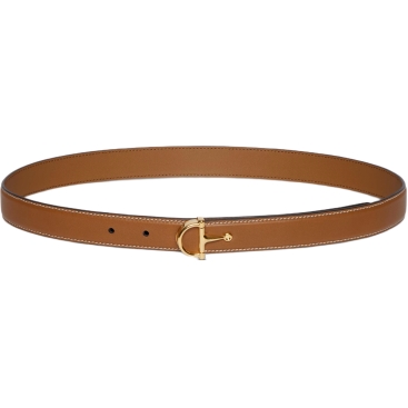 Thắt lưng Gucci Thin Belt With Half-Horsebit Buckle Brown Leather