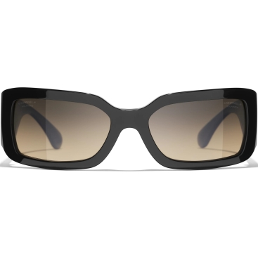 Mắt kính Chanel Rectangle Sunglasses With Acetate Frame Black 5526