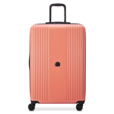 Vali Delsey Paris Large Trunk Ophelie 4 Double Wheel Expandable Trolley Coral Pink Suitcase
