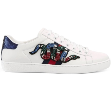 Giày thể thao Gucci Rắn White ACE Snake Motif Sneakers