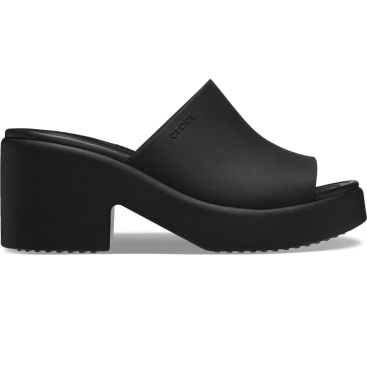 Dép Cao Gót Nữ Crocs Sandal Women Brooklyn Frocsted Slide Heel Black