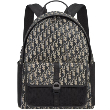 Balo Dior 8 Backpack Beige and Black Dior Oblique Jacquard