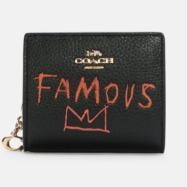 Ví ngắn nữ Coach X Jean Michel Basquiat Snap Wallet