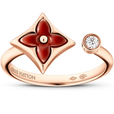 Nhẫn Louis Vuitton Colour Blossom Mini Star Ring Cornelian and Diamond